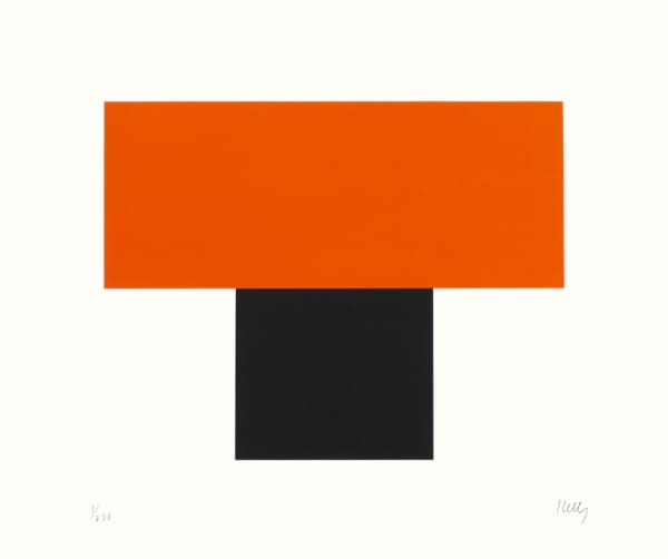 Red-Orange over Black 1970, screenprint on Special Arjomari paper edition of 250, this edition 173/250 69.6 x 82.4 cm (framed size) Provenance: from the collection of Ellsworth Kelly